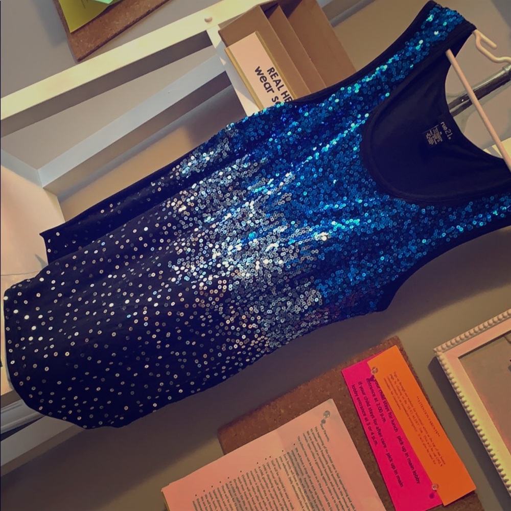Sequined tank top